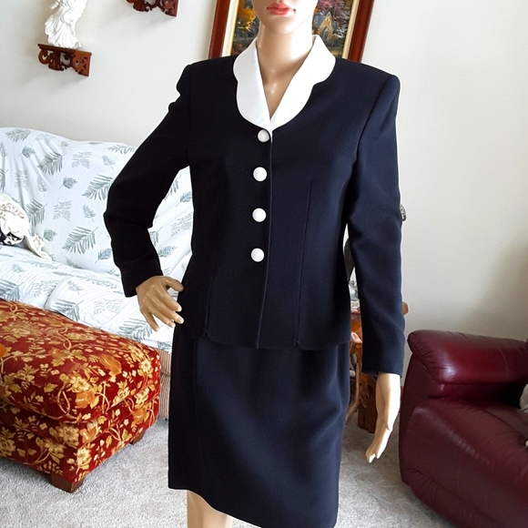 Suit Amanda Smith Petites Evening 2 pc Suit Vintage 2P - Picture 3 of 13